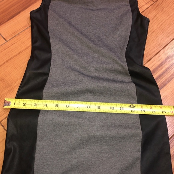 Gray fauxLeather Zip Dress Divided H&M Size 6. - Picture 6 of 7
